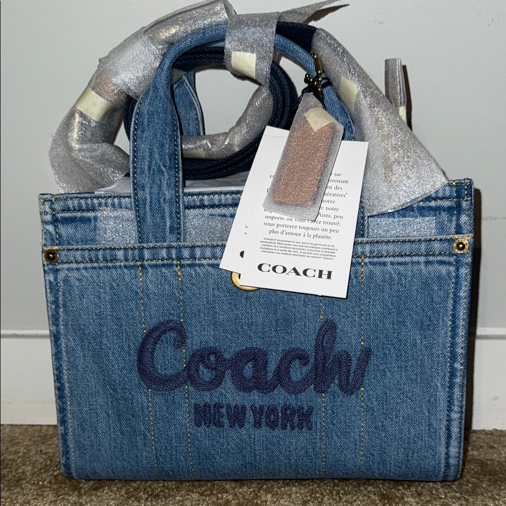 Coach Denim Blue Tote Bag